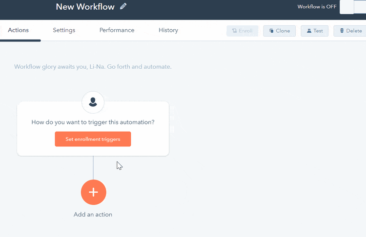 Workflow Screen