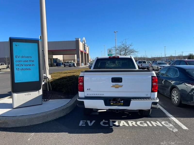 "It looks like the cord is long enough to park behind him and charge your vehicle."