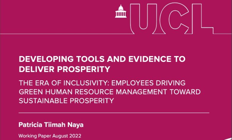 Employees driving green human resource management toward sustainable prosperity | UCL Institute for Global Prosperity Employees driving green human resource management toward sustainable prosperity | UCL Institute for Global Prosperity