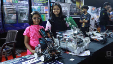 RoboVerse VR: School kid sisters leave visitors spellbound with flood-related robots