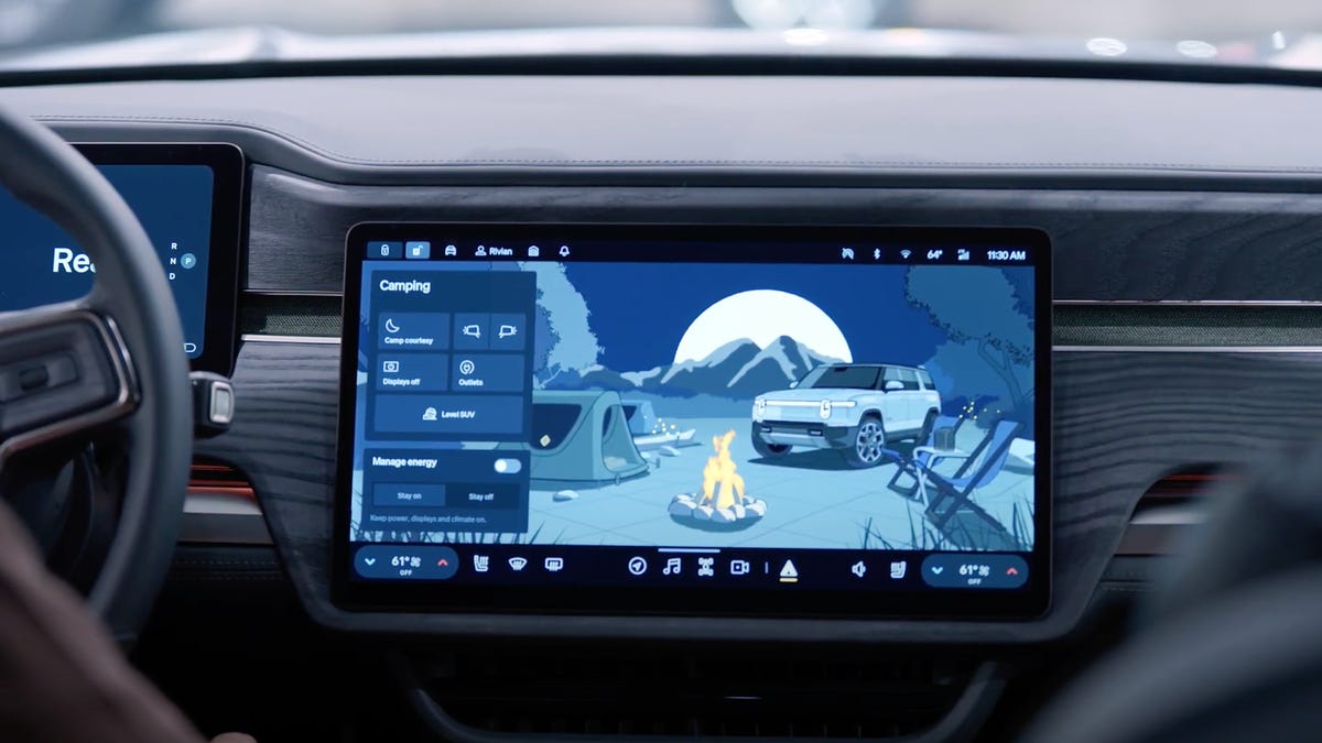 Rivian R1S user interface