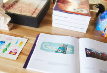 shot of google doodle book with google logo in frame alphabet google.jpg
