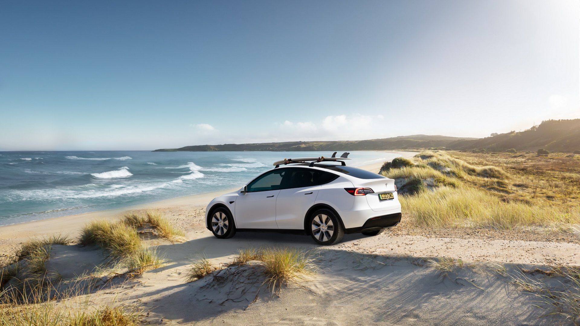 White Tesla Model Y