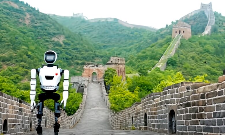 Chinese humanoid takes on the Great Wall in new video Chinese humanoid takes on the Great Wall in new video