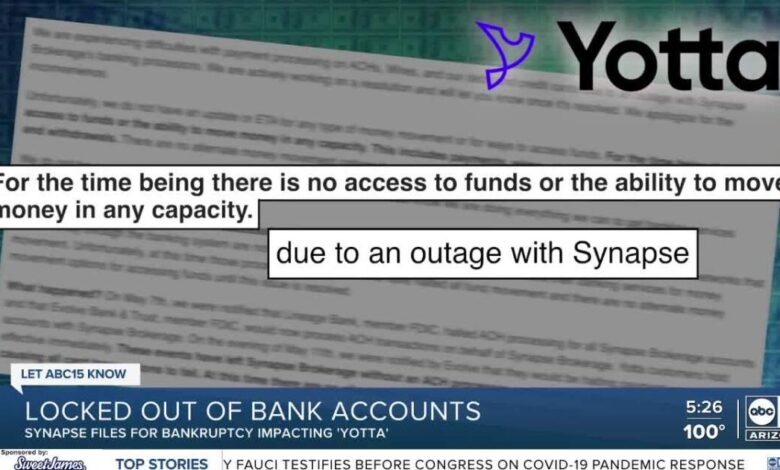 Arizonans locked out of accounts after Synapse bankruptcy Arizonans locked out of accounts after Synapse bankruptcy